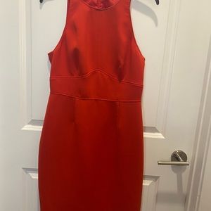 Red Calvin Klein dress, part backless size 8